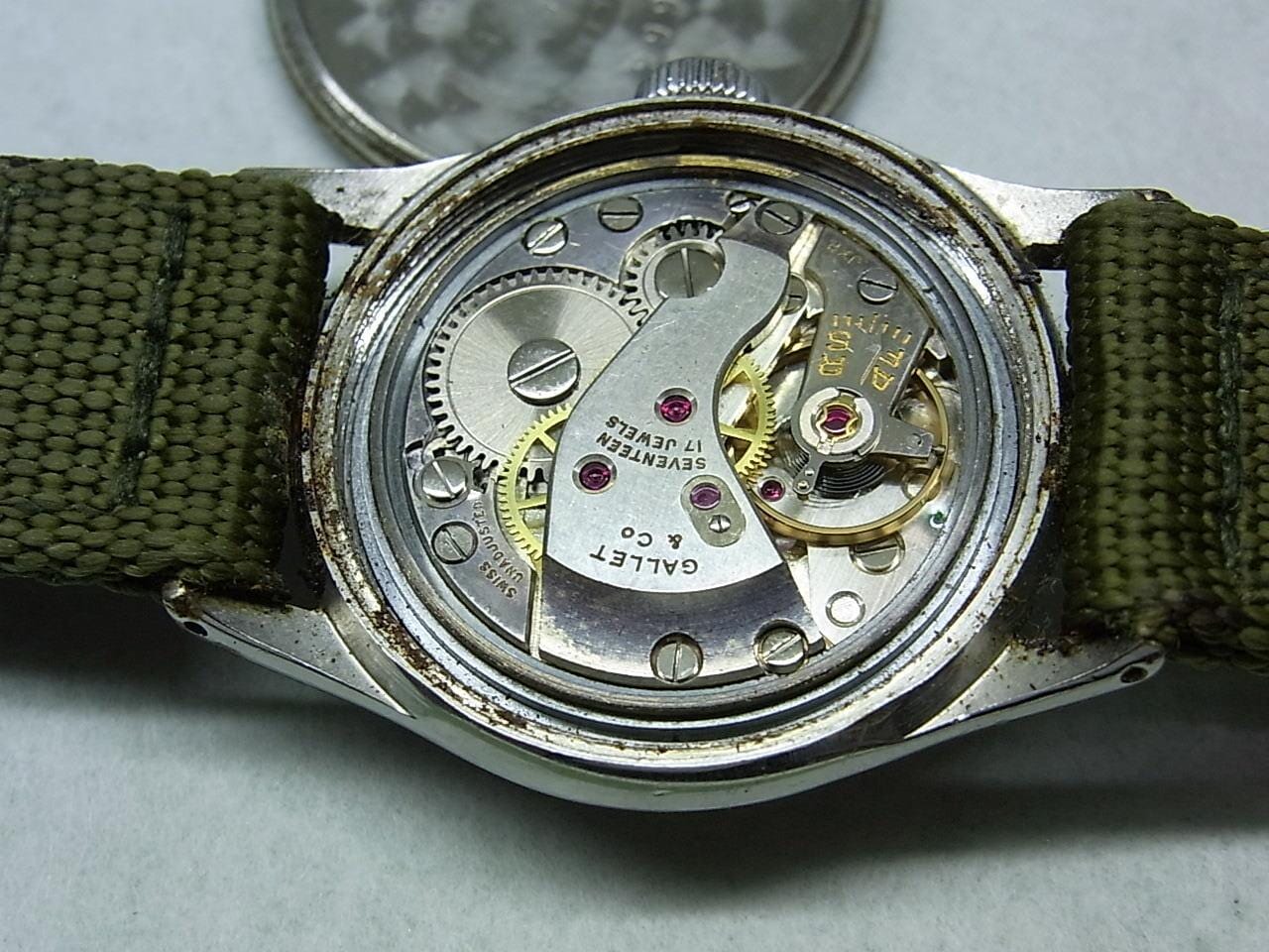 RACINE (GALLET) Military-Style Round 1940s - Arbitro