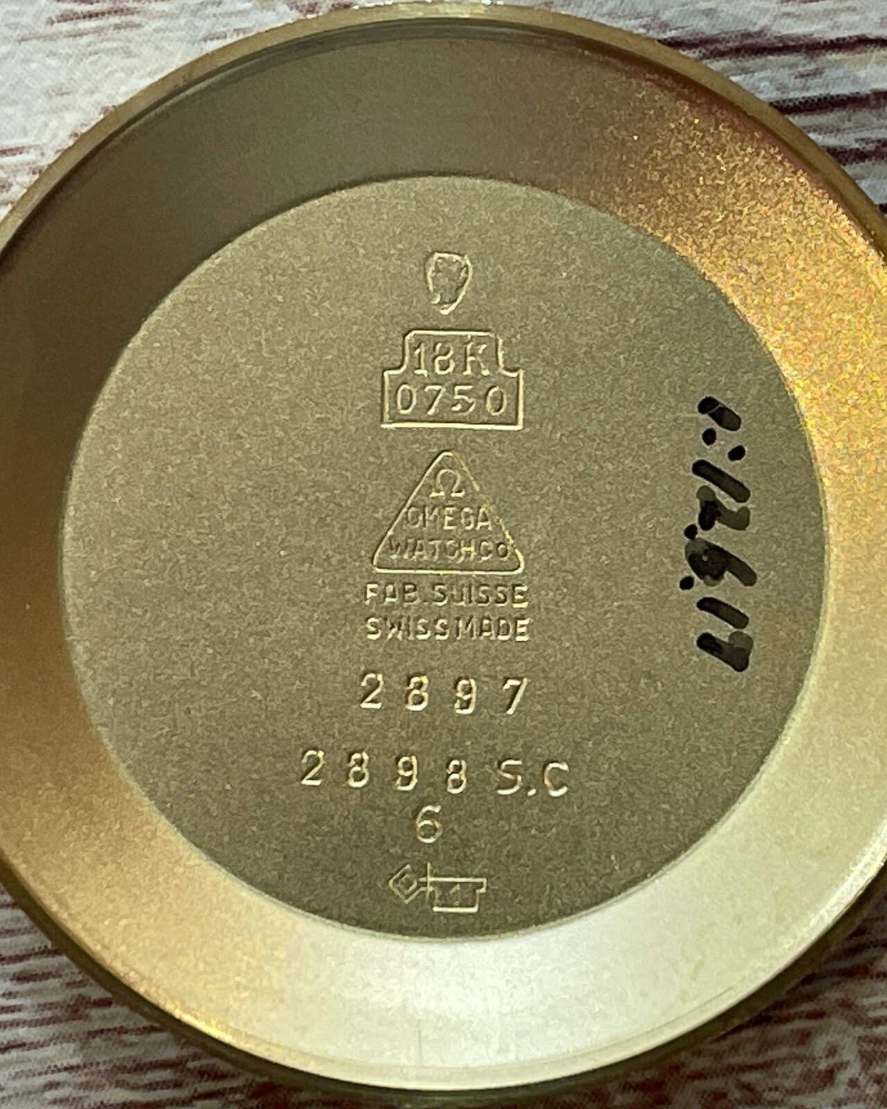 オメガ ラウンド 2897 YG シルバーダイアル Cal.491 Watch OMEGA