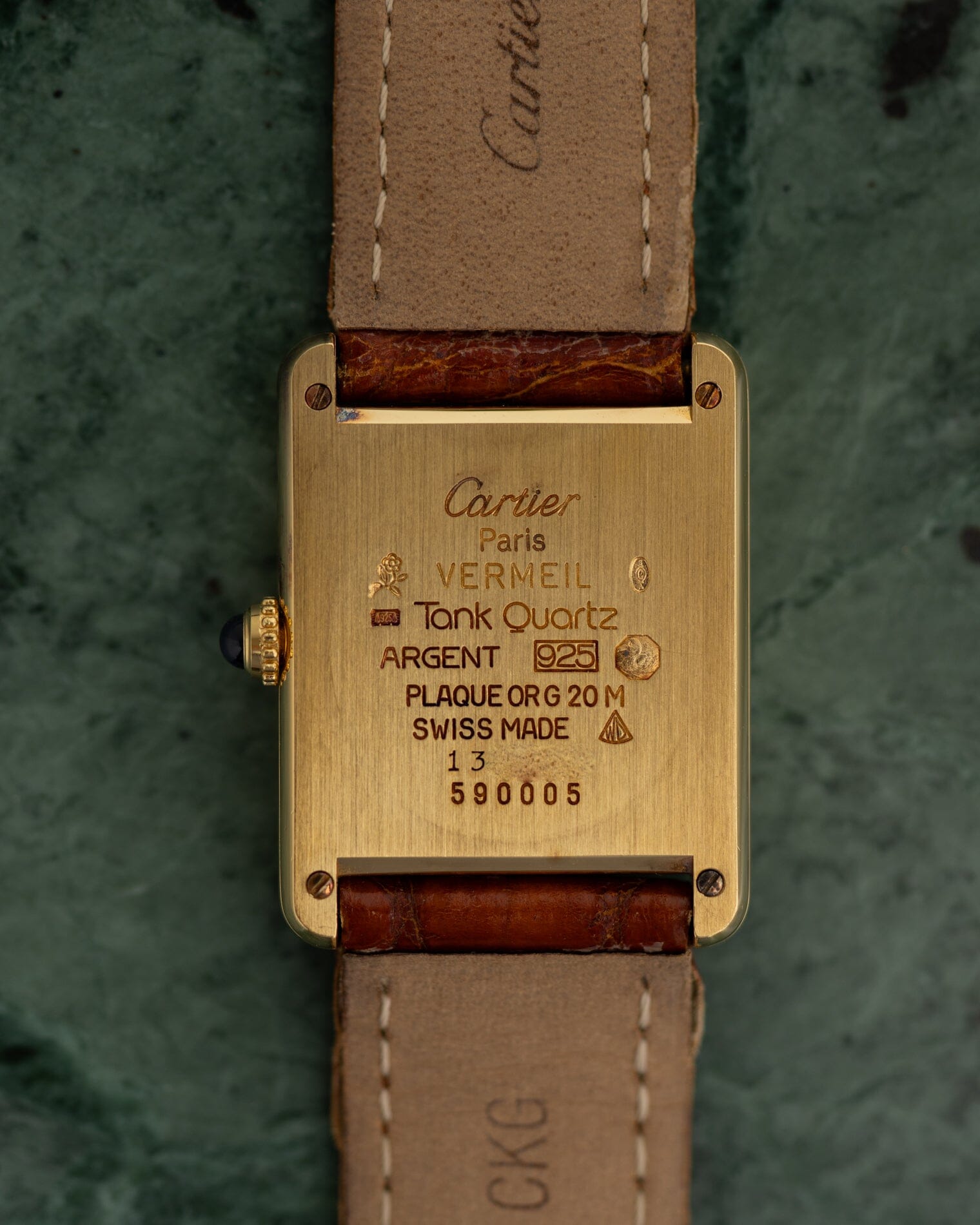 カルティエ マストタンク LM アイボリーローマン QZ Watch CARTIER 