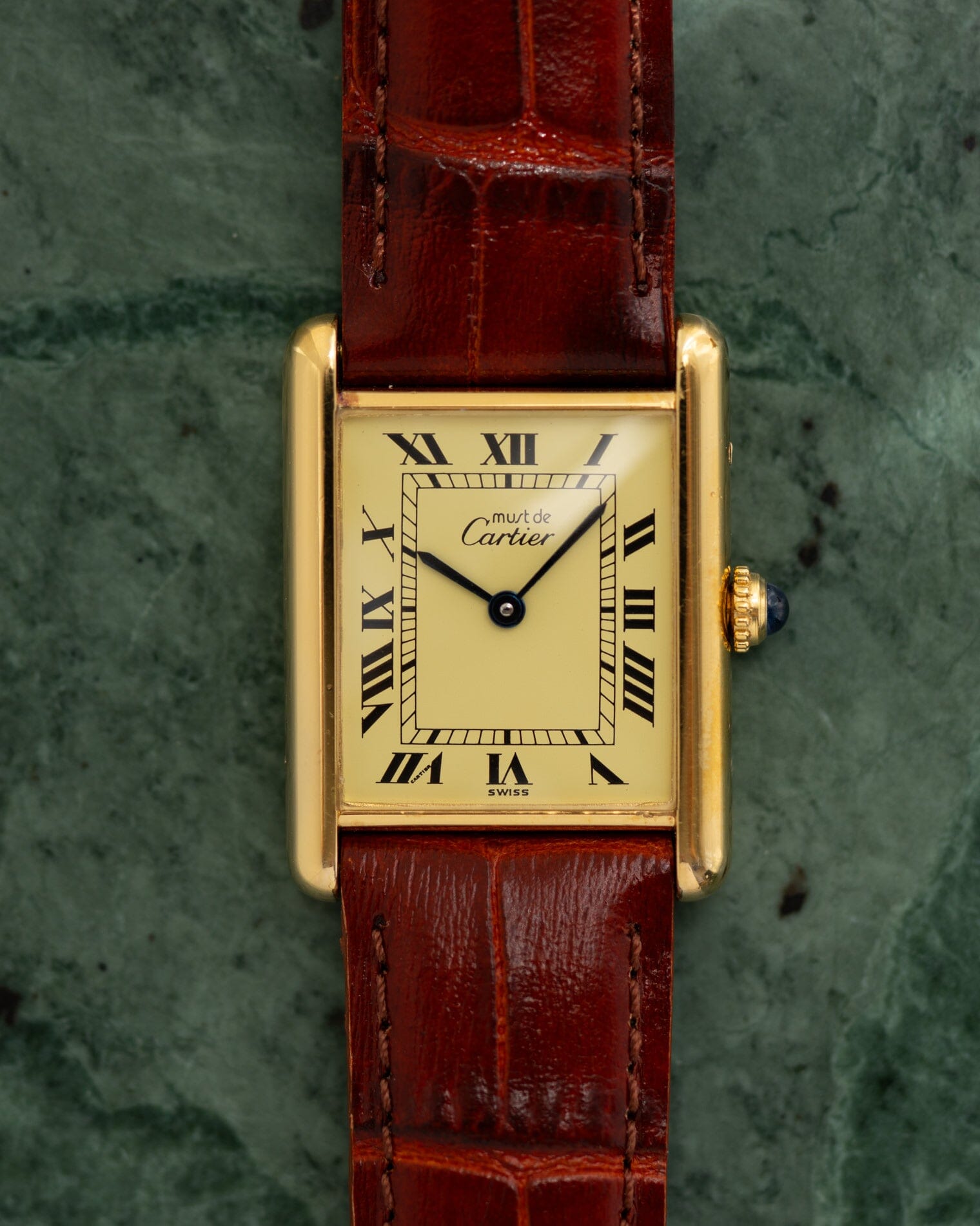 カルティエ マストタンク LM アイボリーローマン QZ Watch CARTIER 