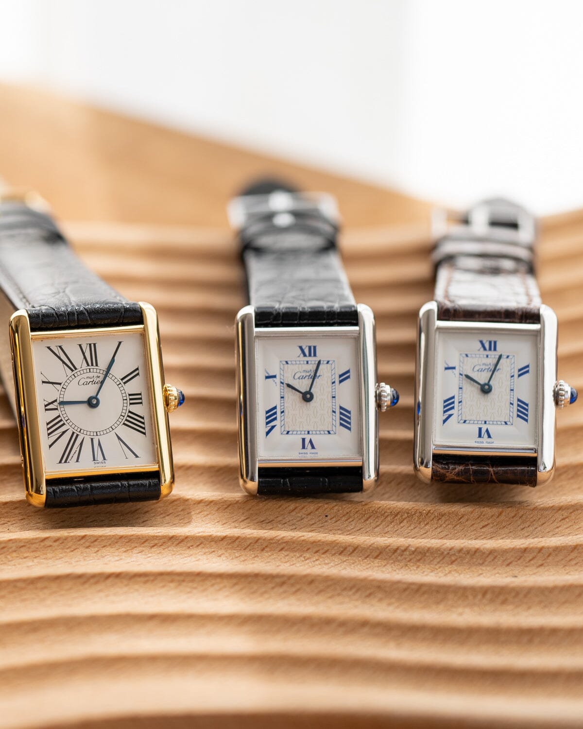 カルティエ マストタンク MM ブルーローマン CS済み Watch CARTIER 