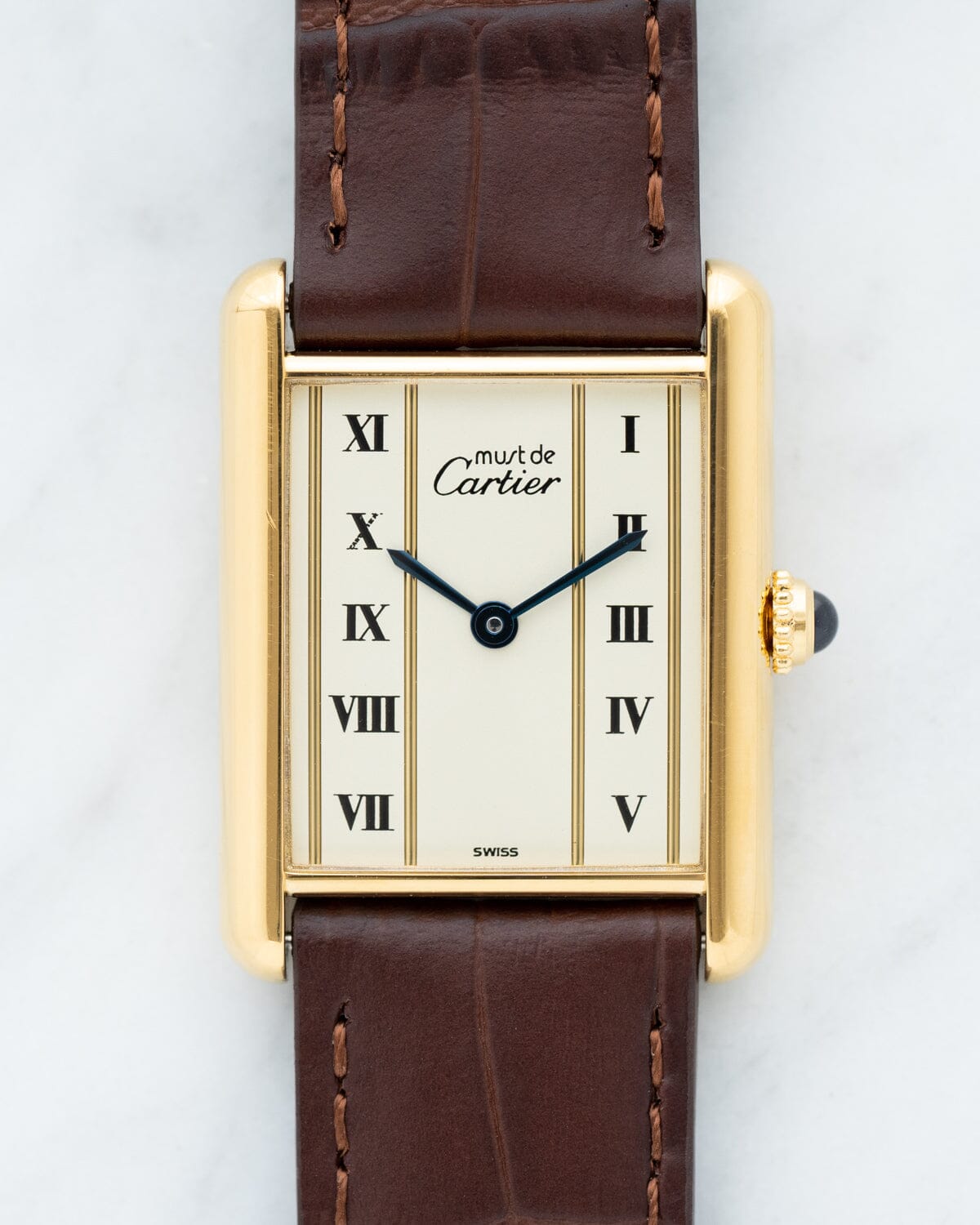 カルティエ マストタンク LM 縦ローマン CS済み Watch CARTIER 