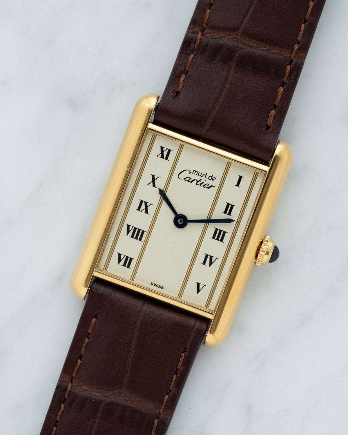 カルティエ マストタンク LM 縦ローマン CS済み Watch CARTIER 