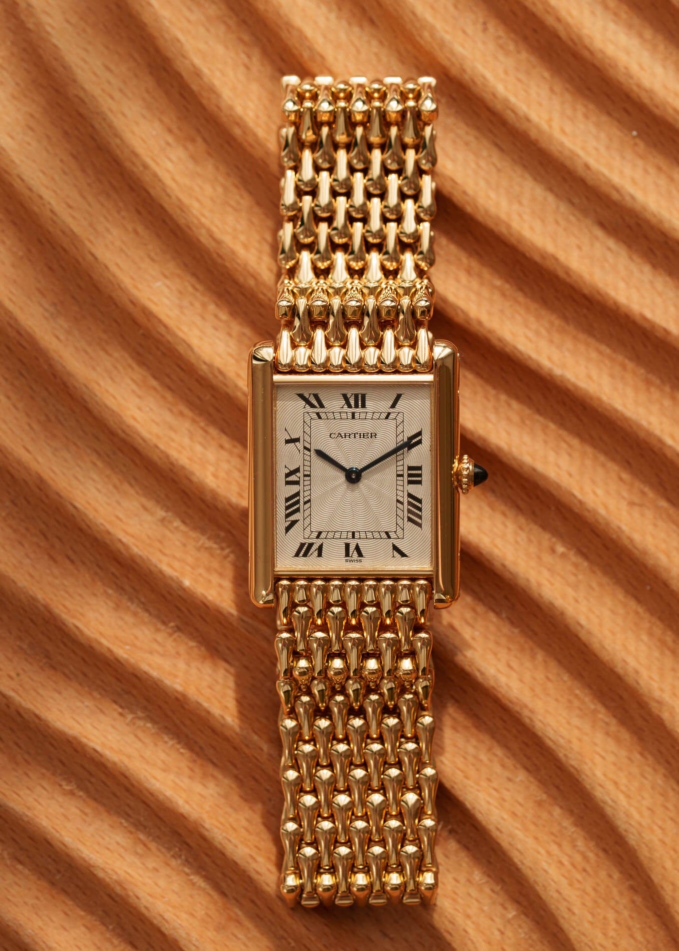 Cartier タンク ルイ カルティエ LM 16121 YG エクストラフラット 箱保証書付き Watch CARTIER 