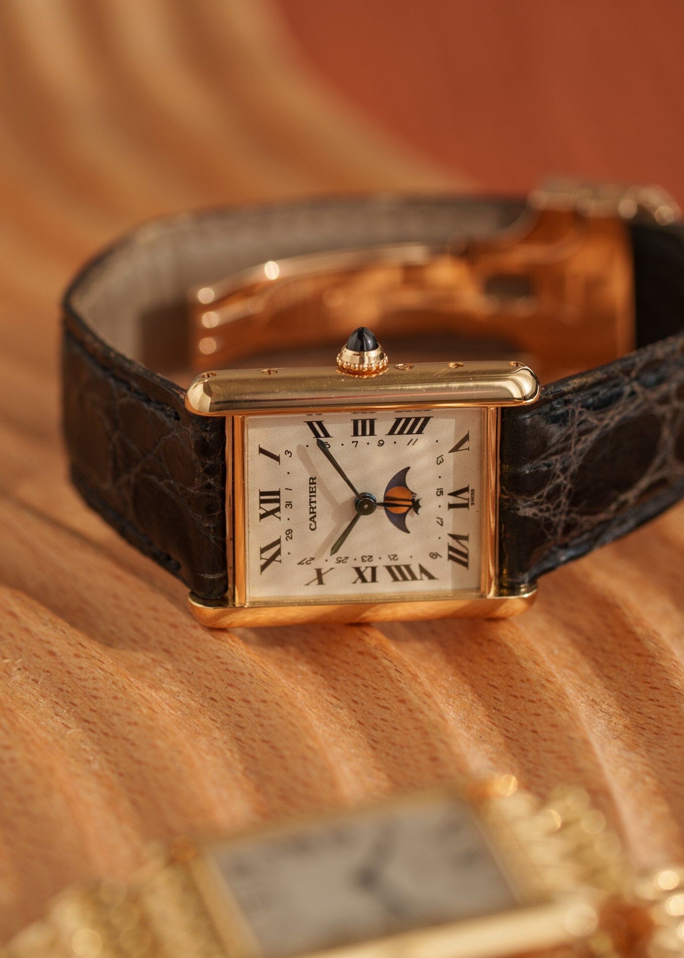 Cartier Tank Louis Cartier LM 81900 YG Moonphase with Service Paper ARBITRO