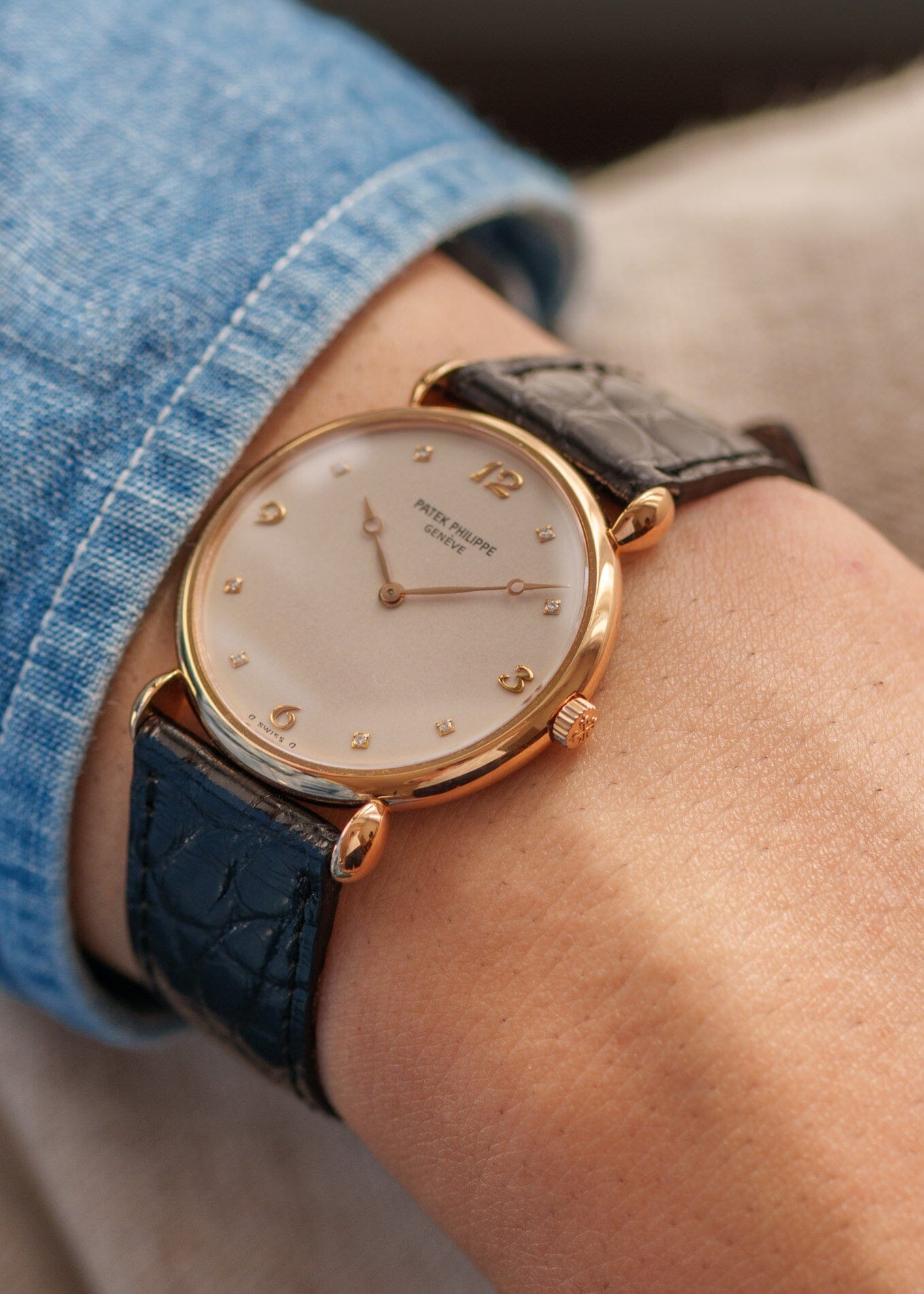Patek Philippe カラトラバ 3820 PG ダイヤモンドダイアル 保証書付き Watch PATEK PHILIPPE 