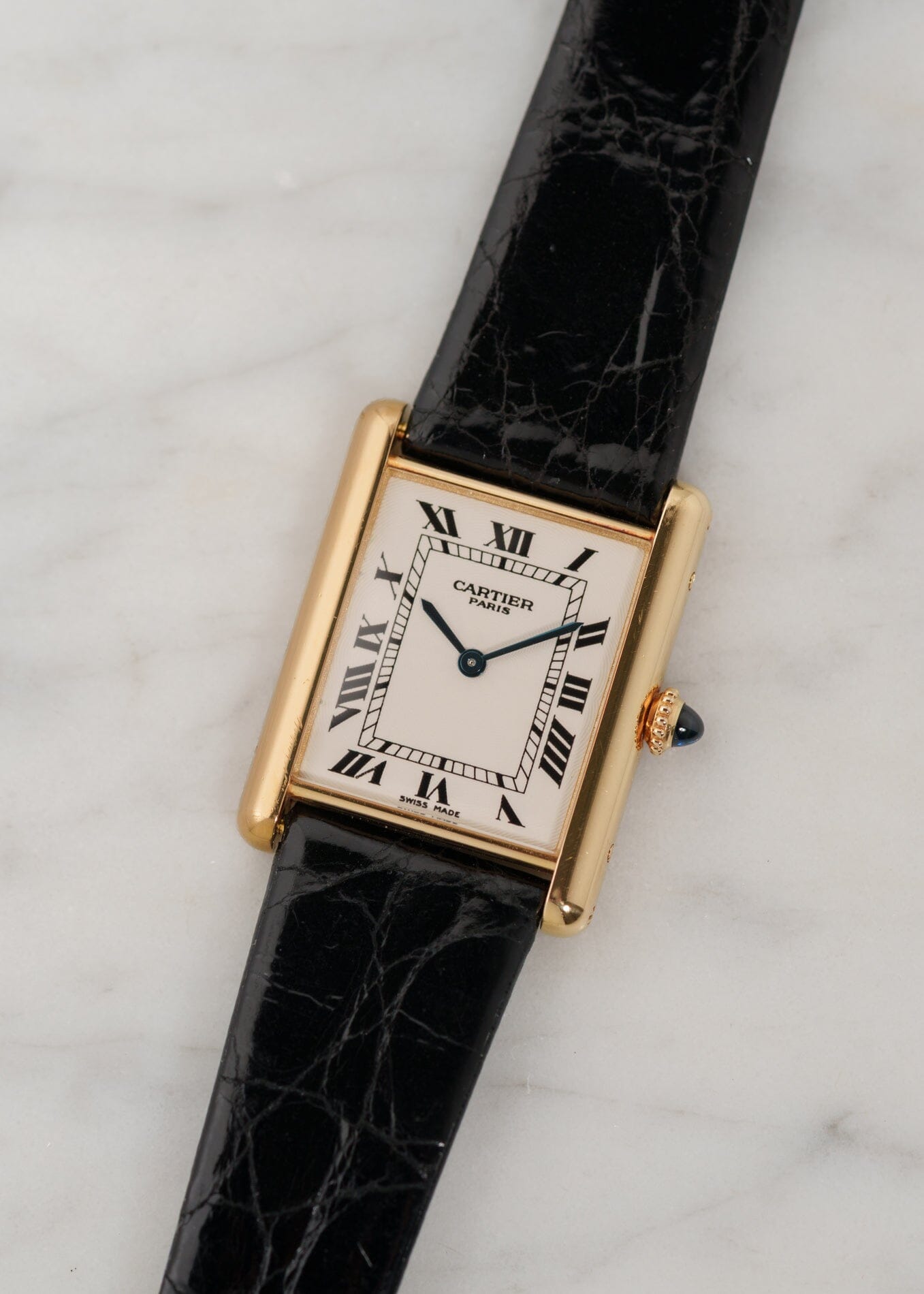 Cartier タンク ルイ カルティエ LM YG CPCP 1600B 箱付き Watch CARTIER 