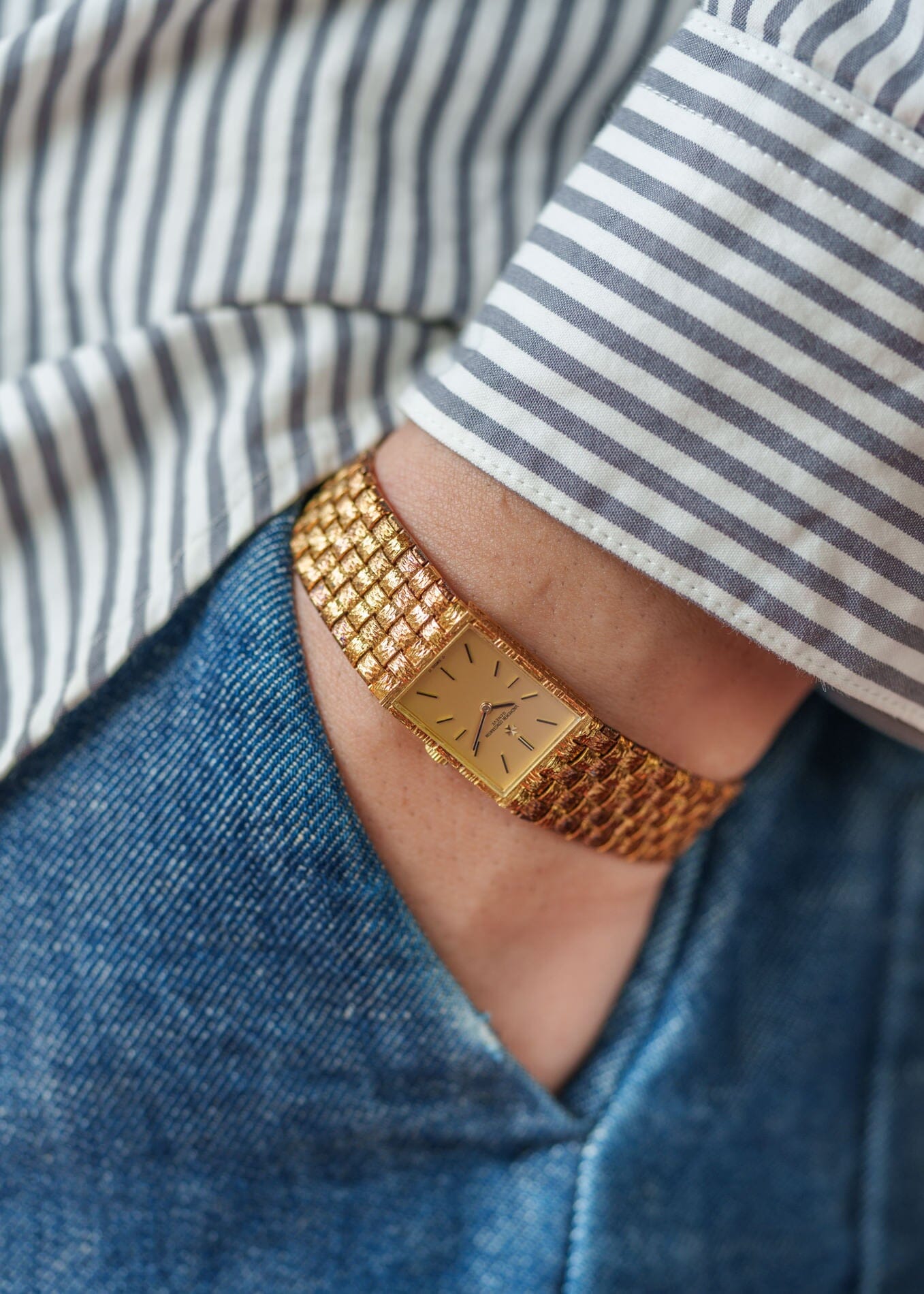 Vacheron Constantin メッシュドール YG シャンパンダイアル Watch VACHERON CONSTANTIN 