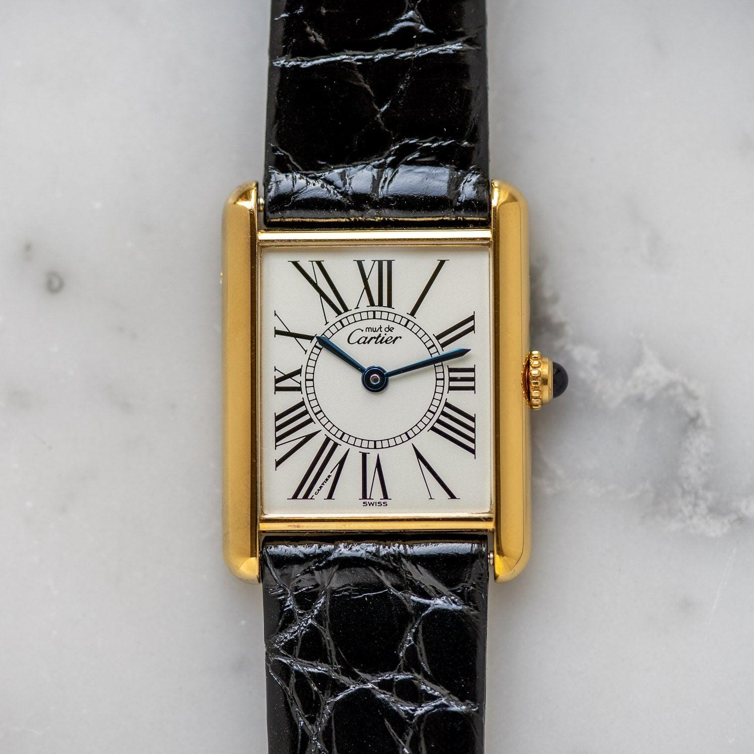 カルティエ マストタンク LM 590005 オパラン QZ / must de Cartier Tank LM OPALINE - Arbitro