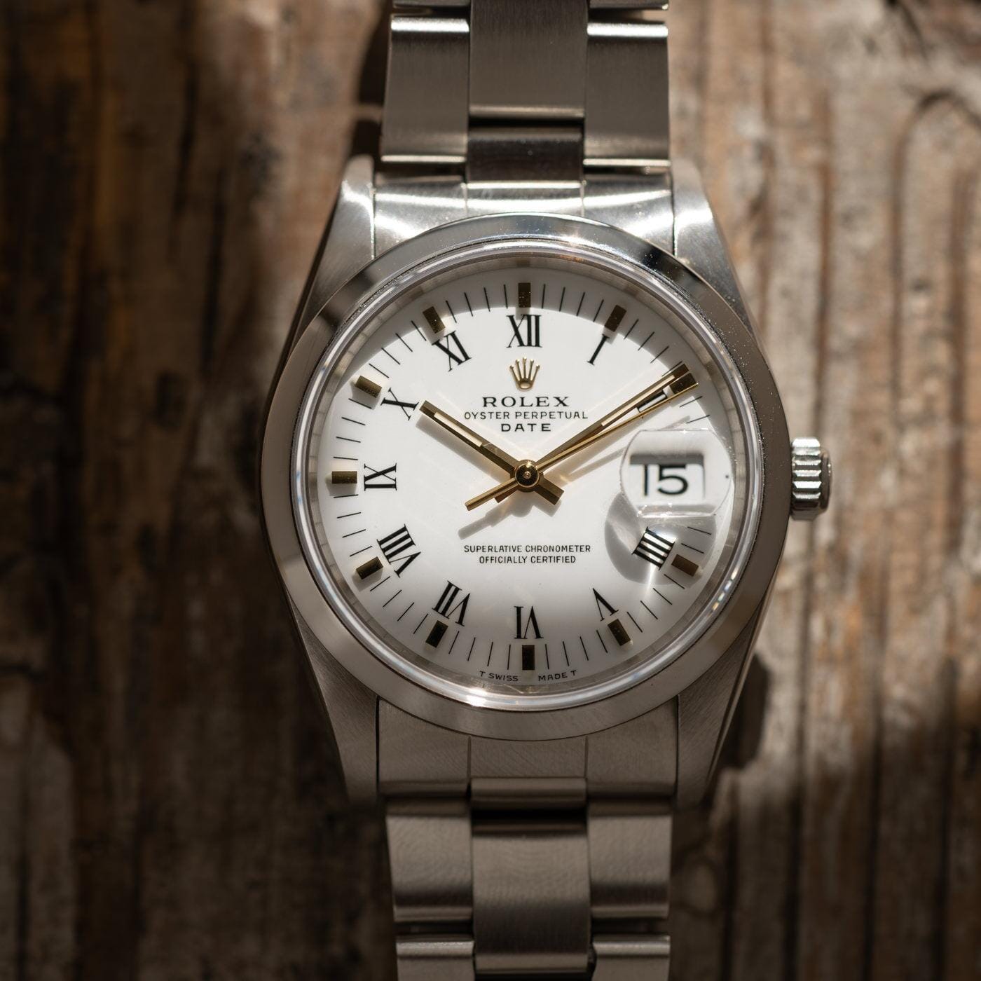 ROLEX Oyster Perpetual Date 15200 White Roman - Arbitro