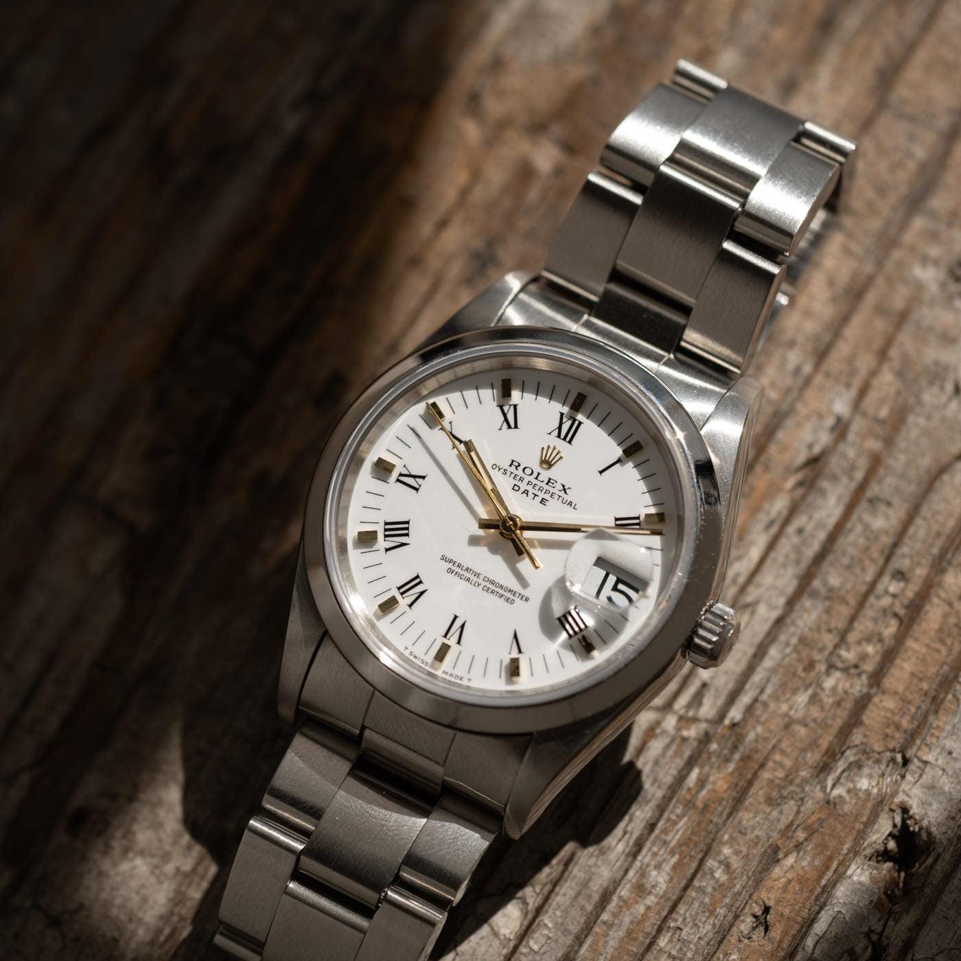 ROLEX Oyster Perpetual Date 15200 White Roman - Arbitro