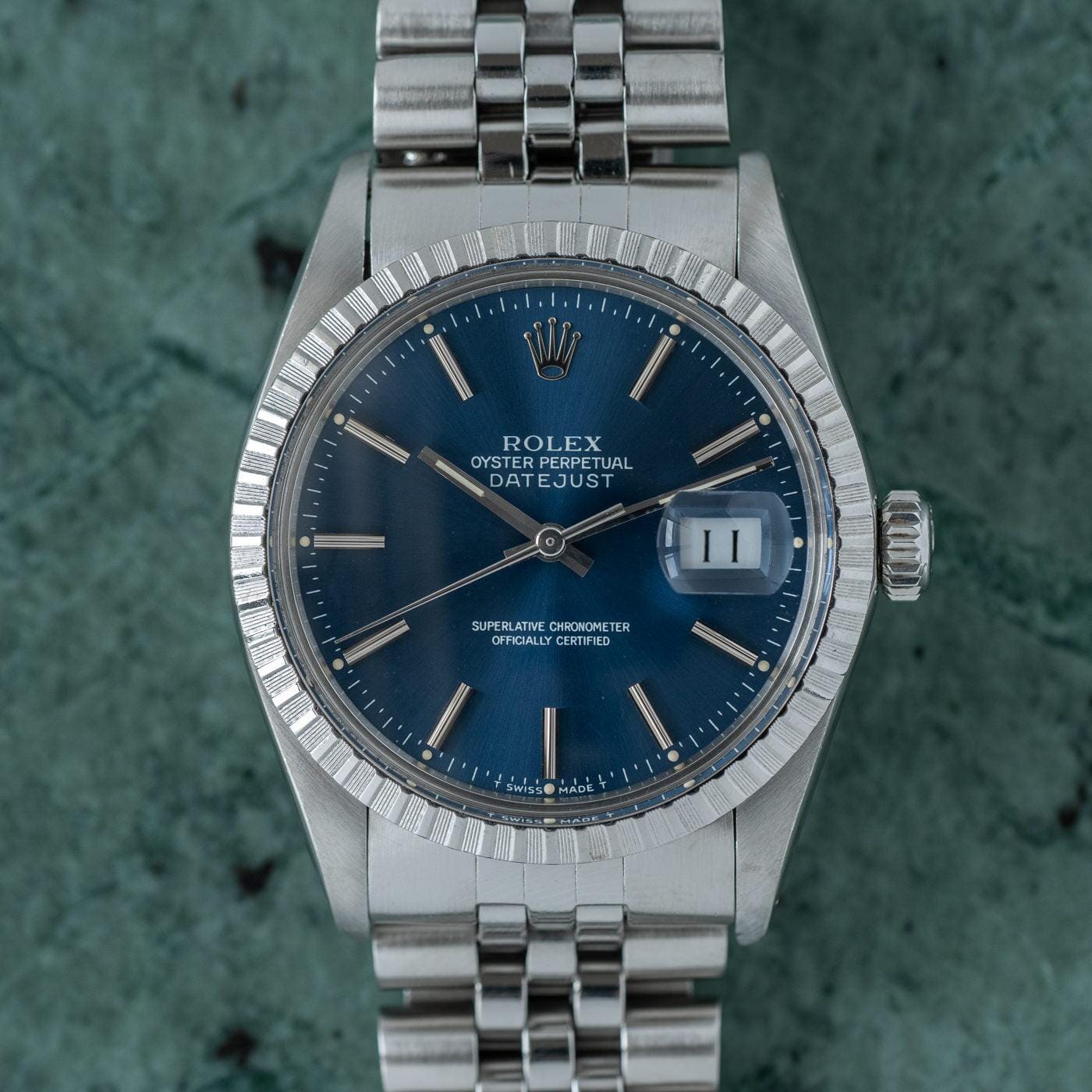 ROLEX Oyster Perpetual Datejust 16030 Blue 1980s - Arbitro