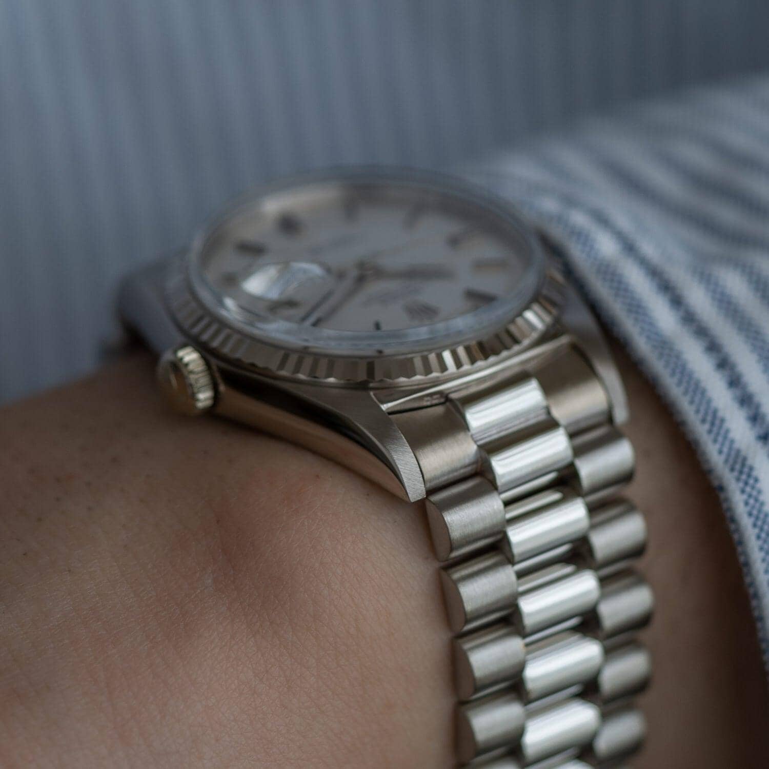 ROLEX Day-Date 1803 WG Linen Dial - Arbitro