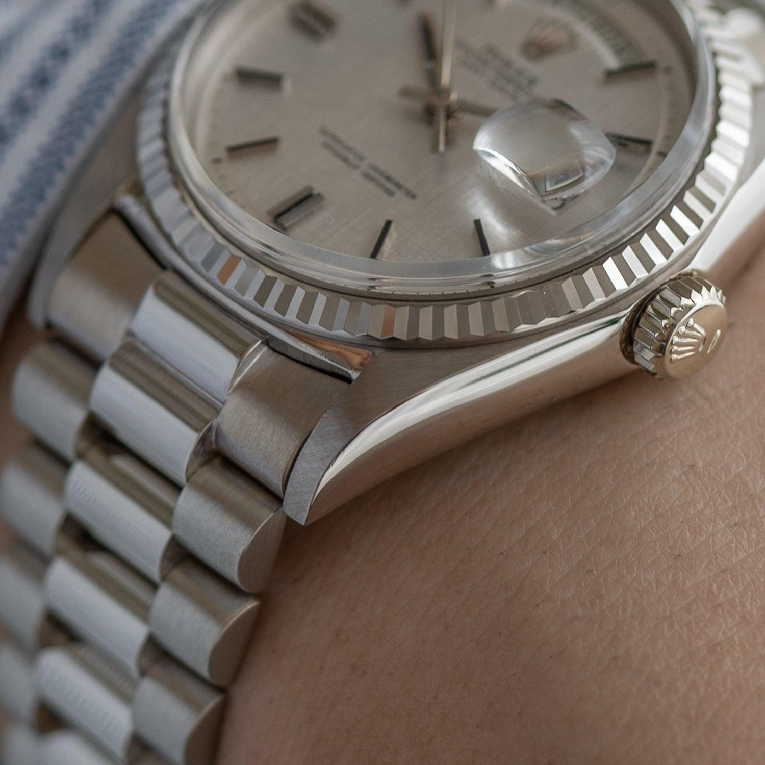 ROLEX Day-Date 1803 WG Linen Dial - Arbitro