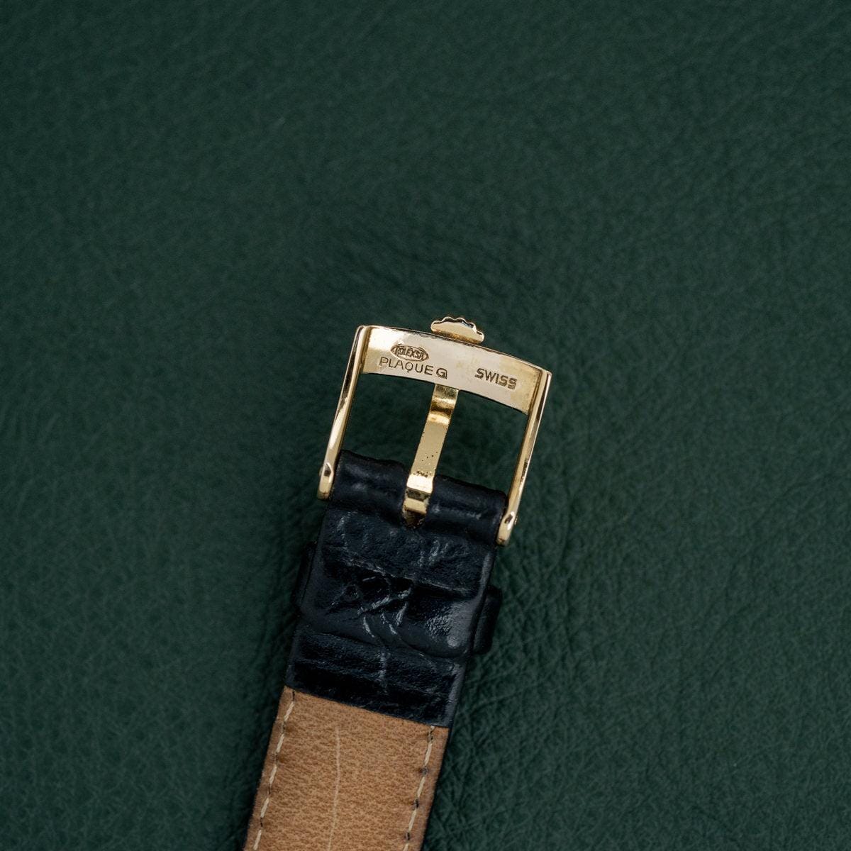 ROLEX Cellini 4103 Rectangle YG Black Dial 1970s - Arbitro