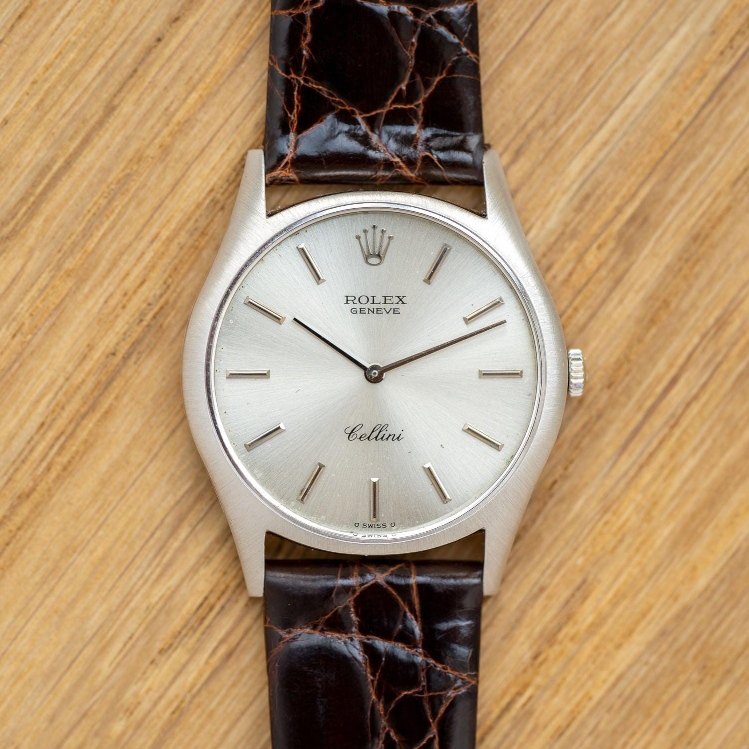 ROLEX Cellini 3804 WG Silver Sigma Dial - Arbitro