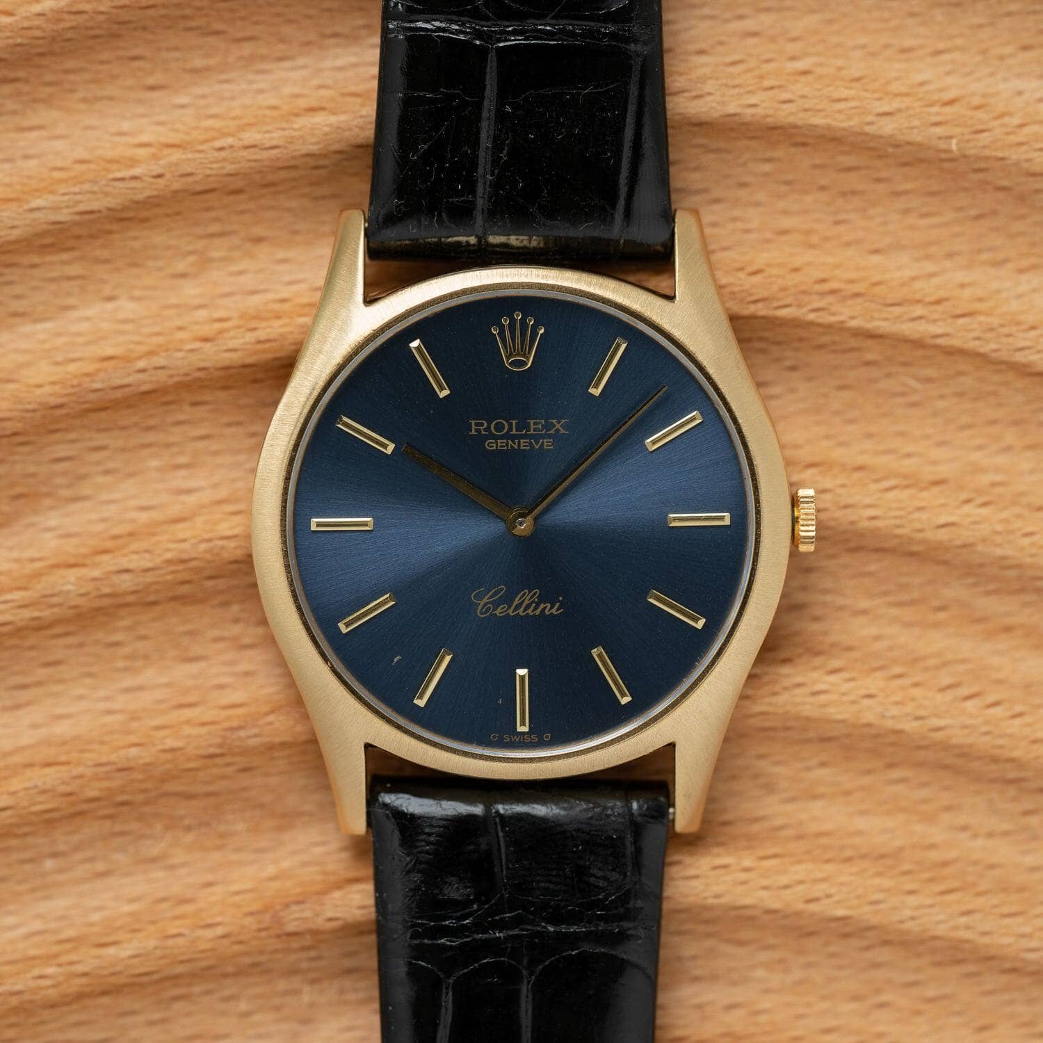 ROLEX Cellini 3804 YG Navy Dial - Arbitro