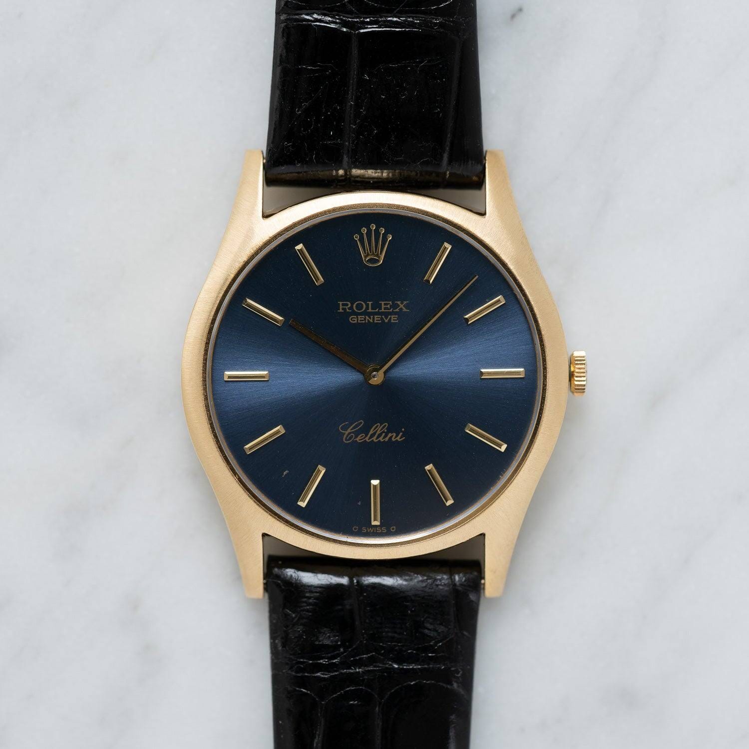 ROLEX Cellini 3804 YG Navy Dial - Arbitro