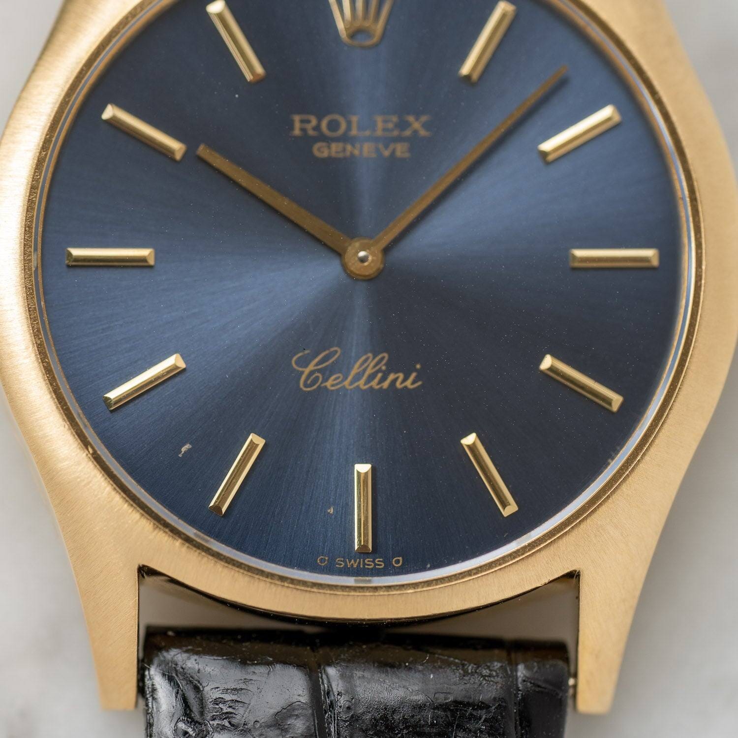 ROLEX Cellini 3804 YG Navy Dial - Arbitro