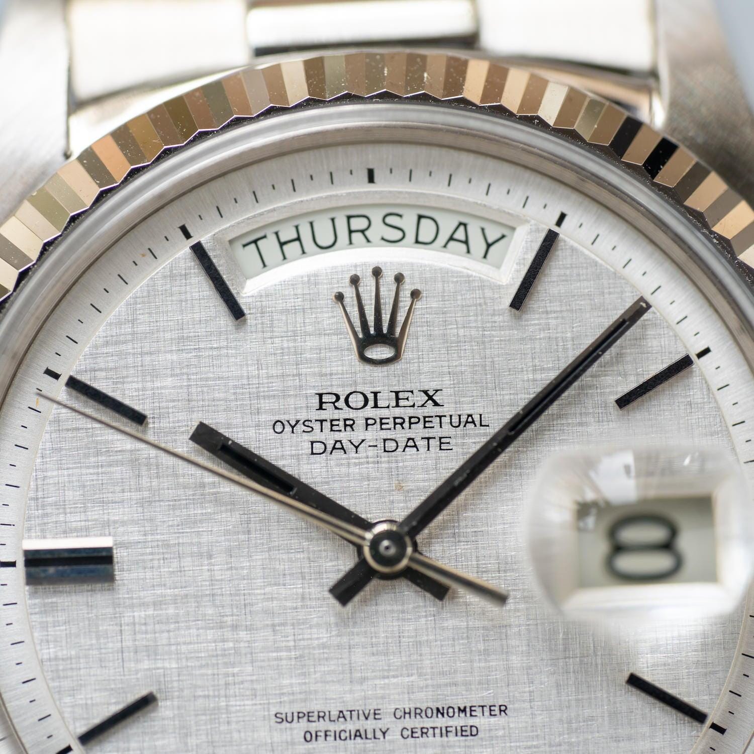 ROLEX Day-Date 1803 WG Linen Dial - Arbitro